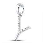14kt White Gold Diamond Initial Pendant: Personalized Elegance in Every Letter - Splendid Jewellery