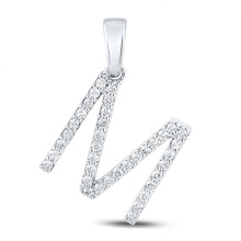 Load image into Gallery viewer, 14kt White Gold Diamond Initial Pendant: Personalized Elegance in Motion - Splendid Jewellery