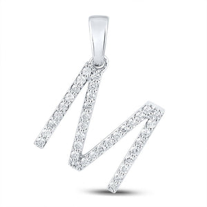 14kt White Gold Diamond Initial Pendant: Personalized Elegance in Motion - Splendid Jewellery