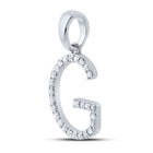 14kt White Gold Diamond Initial Pendant: Personalized Elegance in Sparkling Brilliance - Splendid Jewellery