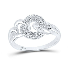14kt White Gold Diamond Link Elegance Ring - Splendid Jewellery