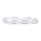 14kt White Gold Diamond Paper Clip Fashion Bracelet - 1 - 7/8 Cttw - Splendid Jewellery