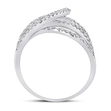 Load image into Gallery viewer, 14kt White Gold Diamond Spiral Strand Fashion Ring - Splendid Jewellery