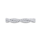 14kt White Gold Diamond Twisted Stackable Band Ring - Timeless Elegance and Sparkling Brilliance - Splendid Jewellery
