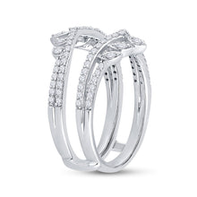 Load image into Gallery viewer, 14kt White Gold Diamond Wedding Ring Enhancer - A Touch of Brilliance - Side View