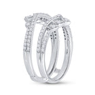 14kt White Gold Diamond Wedding Ring Enhancer - A Touch of Brilliance - Side View