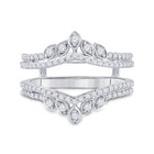 14kt White Gold Diamond Wedding Ring Enhancer - A Touch of Brilliance - Front View