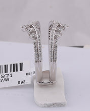 Load image into Gallery viewer, 14kt White Gold Diamond Wedding Ring Enhancer - A Touch of Brilliance - Top View