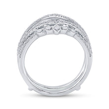 Load image into Gallery viewer, 14kt White Gold Diamond Wedding Ring Enhancer - A Touch of Brilliance - Second Side View