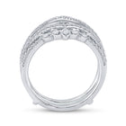 14kt White Gold Diamond Wedding Ring Enhancer - A Touch of Brilliance - Second Side View