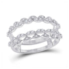 14kt White Gold Diamond Wedding Wrap Enhancer - Sparkling Elegance for Your Engagement Ring - Splendid Jewellery