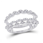 14kt White Gold Diamond Wedding Wrap Enhancer - Sparkling Elegance for Your Engagement Ring - Splendid Jewellery