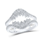 14kt White Gold Diamond Wrap Enhancer Wedding Band - A Dazzling Addition to Your Bridal Jewelry Collection - Splendid Jewellery