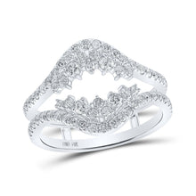 Load image into Gallery viewer, 14kt White Gold Diamond Wrap Enhancer Wedding Band - A Dazzling Addition to Your Bridal Jewelry Collection - Splendid Jewellery