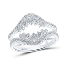 14kt White Gold Diamond Wrap Enhancer Wedding Band - A Dazzling Addition to Your Bridal Jewelry Collection - Splendid Jewellery