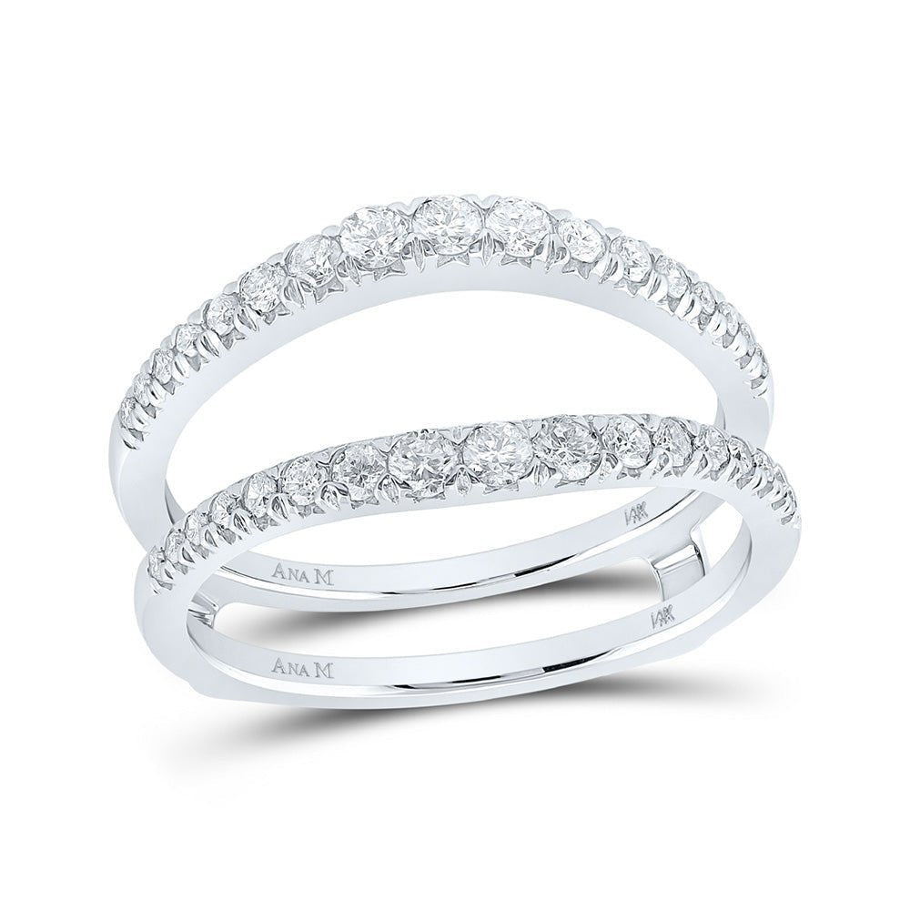 14kt White Gold Diamond Wrap Enhancer Wedding Band: A Dazzling Touch of Elegance - Splendid Jewellery