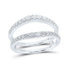 14kt White Gold Diamond Wrap Enhancer Wedding Band: A Dazzling Touch of Elegance - Splendid Jewellery