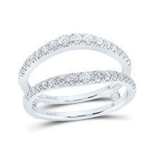Load image into Gallery viewer, 14kt White Gold Diamond Wrap Enhancer Wedding Band: A Dazzling Touch of Elegance - Splendid Jewellery