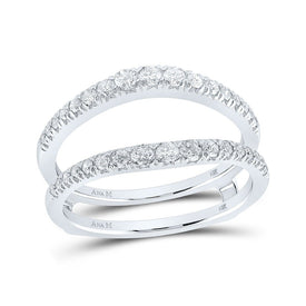 14kt White Gold Diamond Wrap Enhancer Wedding Band: A Dazzling Touch of Elegance - Splendid Jewellery