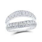 14kt White Gold Diamond Wrap Enhancer Wedding Band: A Radiant Union of Elegance and Brilliance - Splendid Jewellery