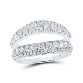 14kt White Gold Diamond Wrap Enhancer Wedding Band: A Radiant Union of Elegance and Brilliance - Splendid Jewellery