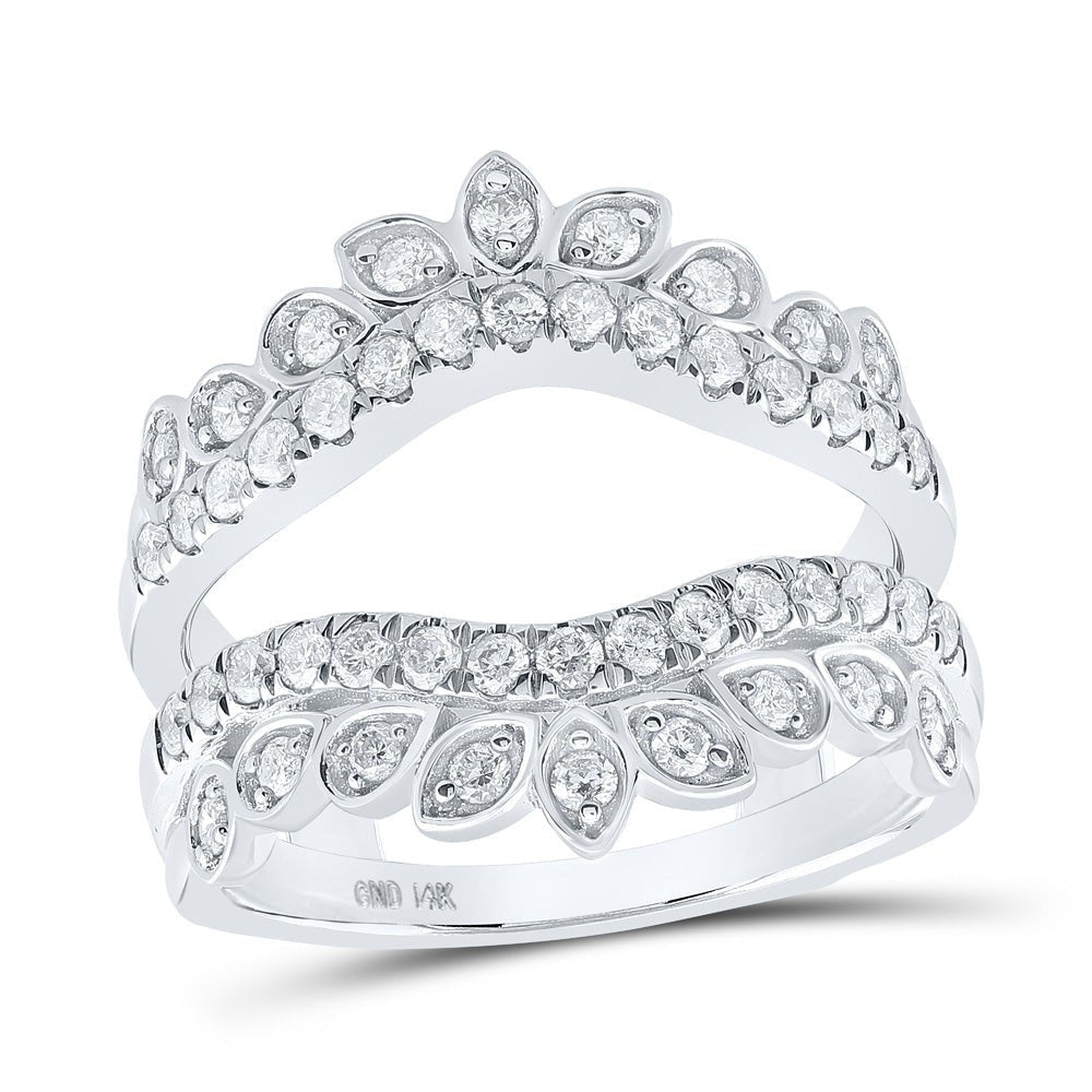 14kt White Gold Diamond Wrap Enhancer Wedding Band: A Timeless Elegance - Splendid Jewellery