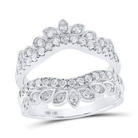 14kt White Gold Diamond Wrap Enhancer Wedding Band: A Timeless Elegance - Splendid Jewellery