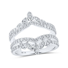 Load image into Gallery viewer, 14kt White Gold Diamond Wrap Enhancer Wedding Band - A Timeless Treasure for Your Bridal Set - Splendid Jewellery