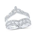 14kt White Gold Diamond Wrap Enhancer Wedding Band - A Timeless Treasure for Your Bridal Set - Splendid Jewellery