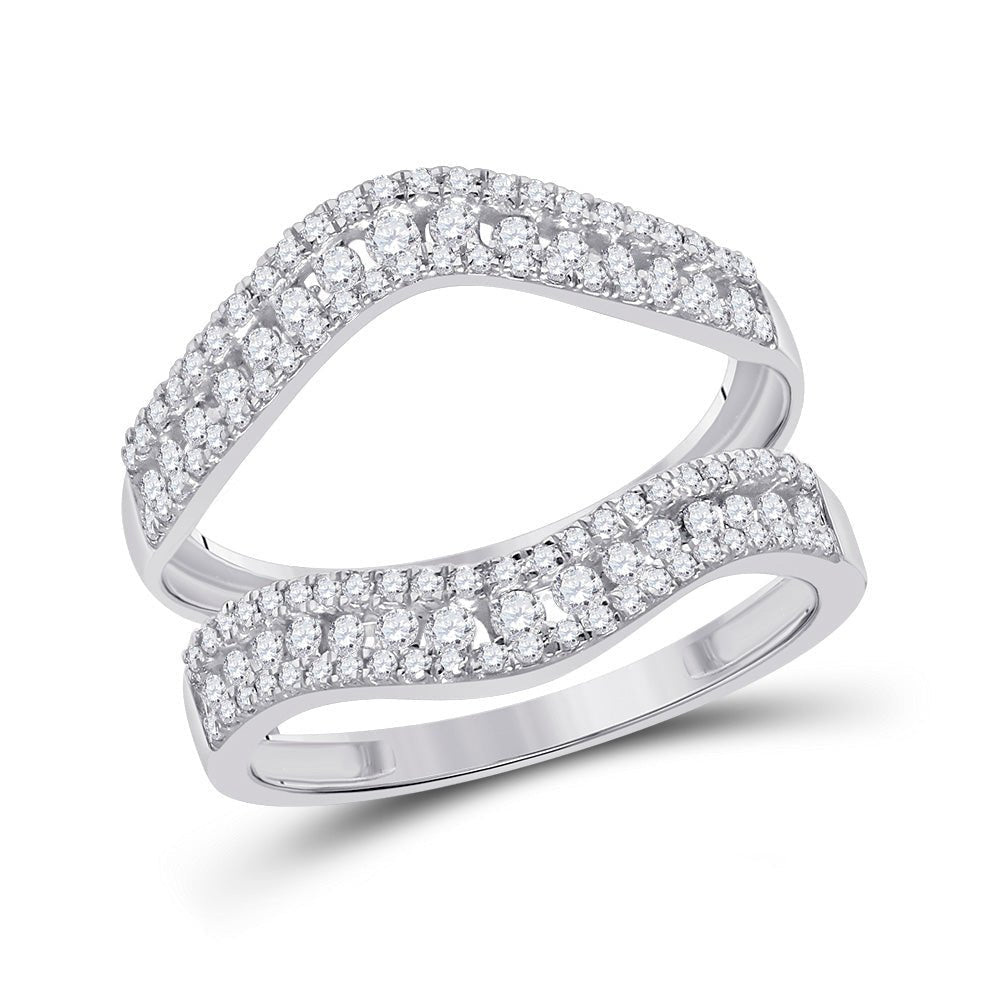 14kt White Gold Diamond Wrap Enhancer Wedding Band - A Touch of Brilliance - Splendid Jewellery
