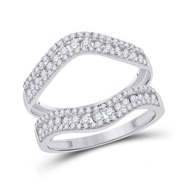 14kt White Gold Diamond Wrap Enhancer Wedding Band - A Touch of Brilliance - Splendid Jewellery