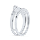 14kt White Gold Diamond Wrap Enhancer Wedding Band - Radiant Elegance - Splendid Jewellery