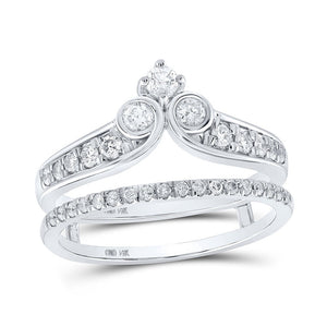 14kt White Gold Diamond Wrap Enhancer Wedding Band - Radiant Elegance - Splendid Jewellery