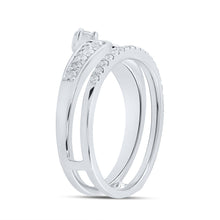 Load image into Gallery viewer, 14kt White Gold Diamond Wrap Enhancer Wedding Band - Radiant Elegance - Side View