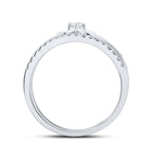 14kt White Gold Diamond Wrap Enhancer Wedding Band - Radiant Elegance - Top View