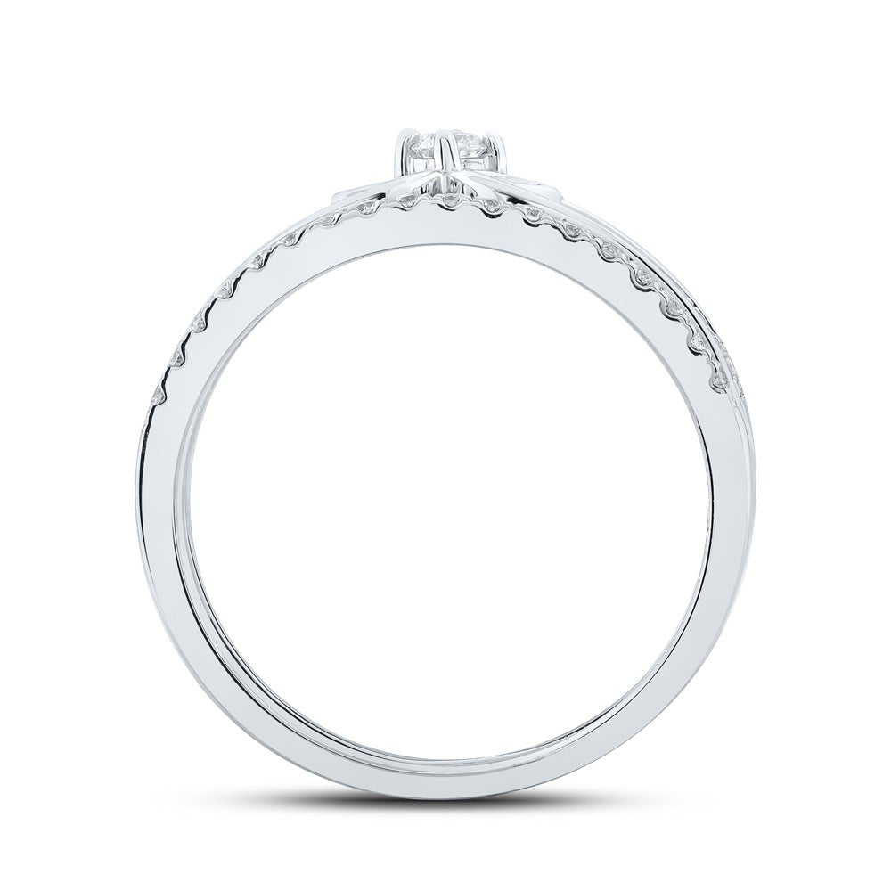 14kt White Gold Diamond Wrap Enhancer Wedding Band - Radiant Elegance - Splendid Jewellery