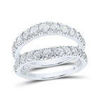 14kt White Gold Diamond Wrap Enhancer Wedding Band - Sparkling Elegance for Your Special Day - Splendid Jewellery