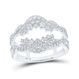 14kt White Gold Diamond Wrap Enhancer Wedding Band - Timeless Elegance for Brides - Splendid Jewellery
