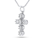14kt White Gold Divine Spark Diamond Cross Pendant  Side View from Splendid Jewellery