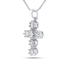 14kt White Gold Divine Spark Diamond Cross Pendant - Splendid Jewellery