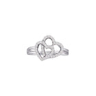 14kt White Gold Double Heart Diamond Ring: A Timeless Symbol of Love and Elegance - Splendid Jewellery