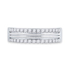 14kt White Gold Double Row Diamond Band - A Mesmerizing Sparkle of Elegance - Second Side View