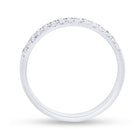 14kt White Gold Double Row Diamond Band - A Mesmerizing Sparkle of Elegance - Top View