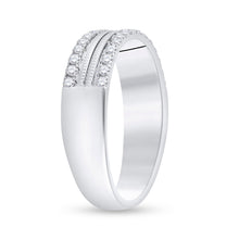 Load image into Gallery viewer, 14kt White Gold Double Row Diamond Band - A Mesmerizing Sparkle of Elegance - Splendid Jewellery