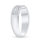 14kt White Gold Double Row Diamond Band - A Mesmerizing Sparkle of Elegance - Splendid Jewellery