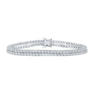14kt White Gold Double Row Diamond Fashion Bracelet - 1 - 5/8 Cttw | Splendid Jewellery - Splendid Jewellery