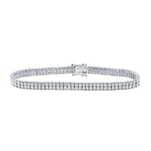 Load image into Gallery viewer, 14kt White Gold Double Row Diamond Tennis Bracelet - 4 - 1/5 Carat Total Weight - Splendid Jewellery
