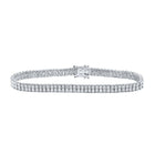 14kt White Gold Double Row Diamond Tennis Bracelet - 4 - 1/5 Carat Total Weight - Splendid Jewellery