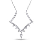 14kt White Gold Enchanting Diamond Pendant Necklace - Splendid Jewellery
