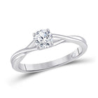14kt White Gold Eternal Love Diamond Solitaire Bridal Wedding Engagement Ring 1/2 Cttw - Splendid Jewellery